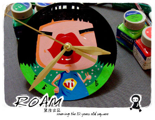 废旧光盘变精美挂钟