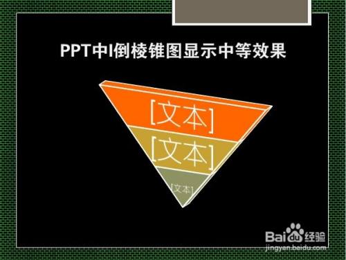 PPT中I倒棱锥图显示中等效果