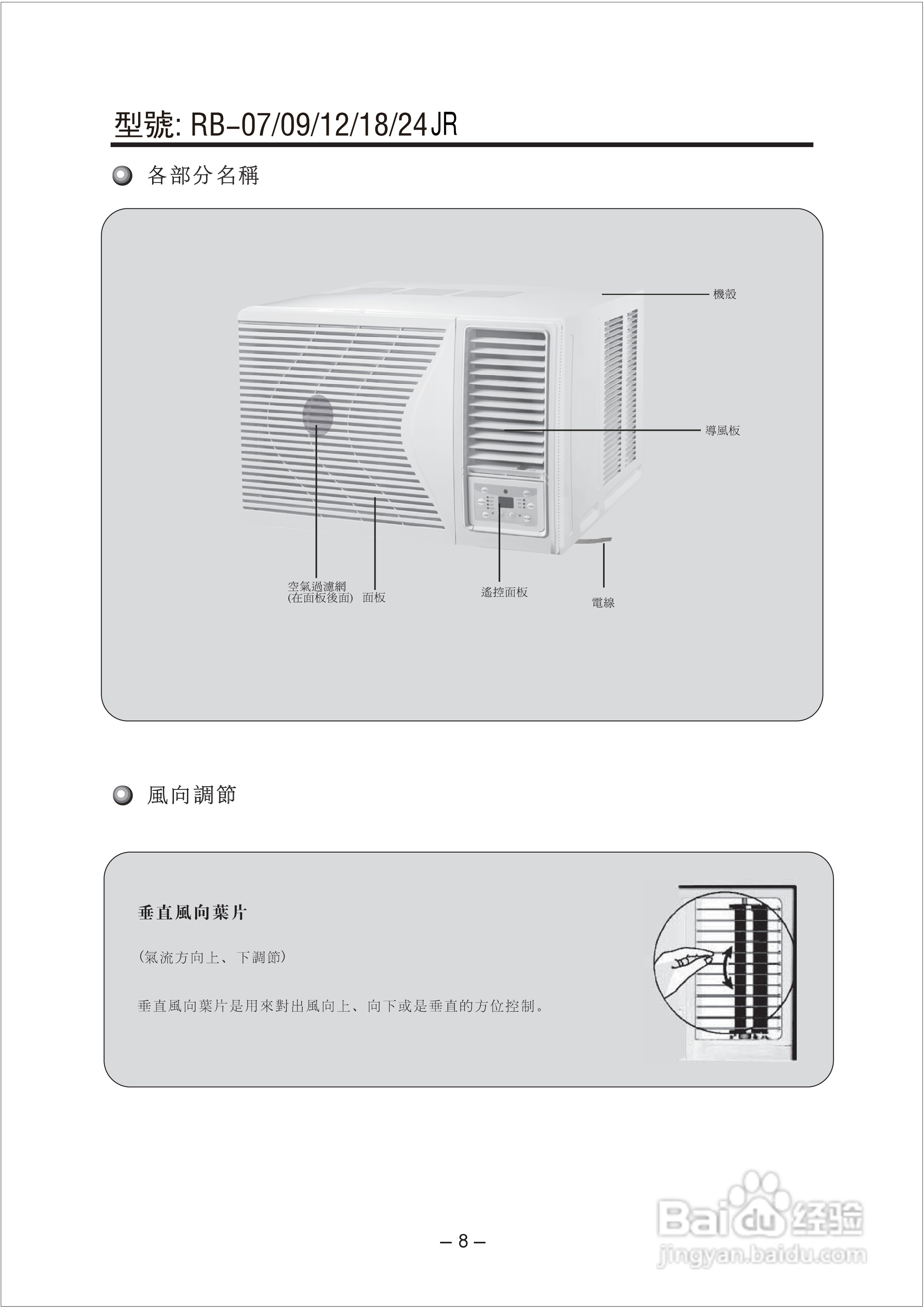 Mitsubishi三菱RB-24JR冷气机说明书:[2]