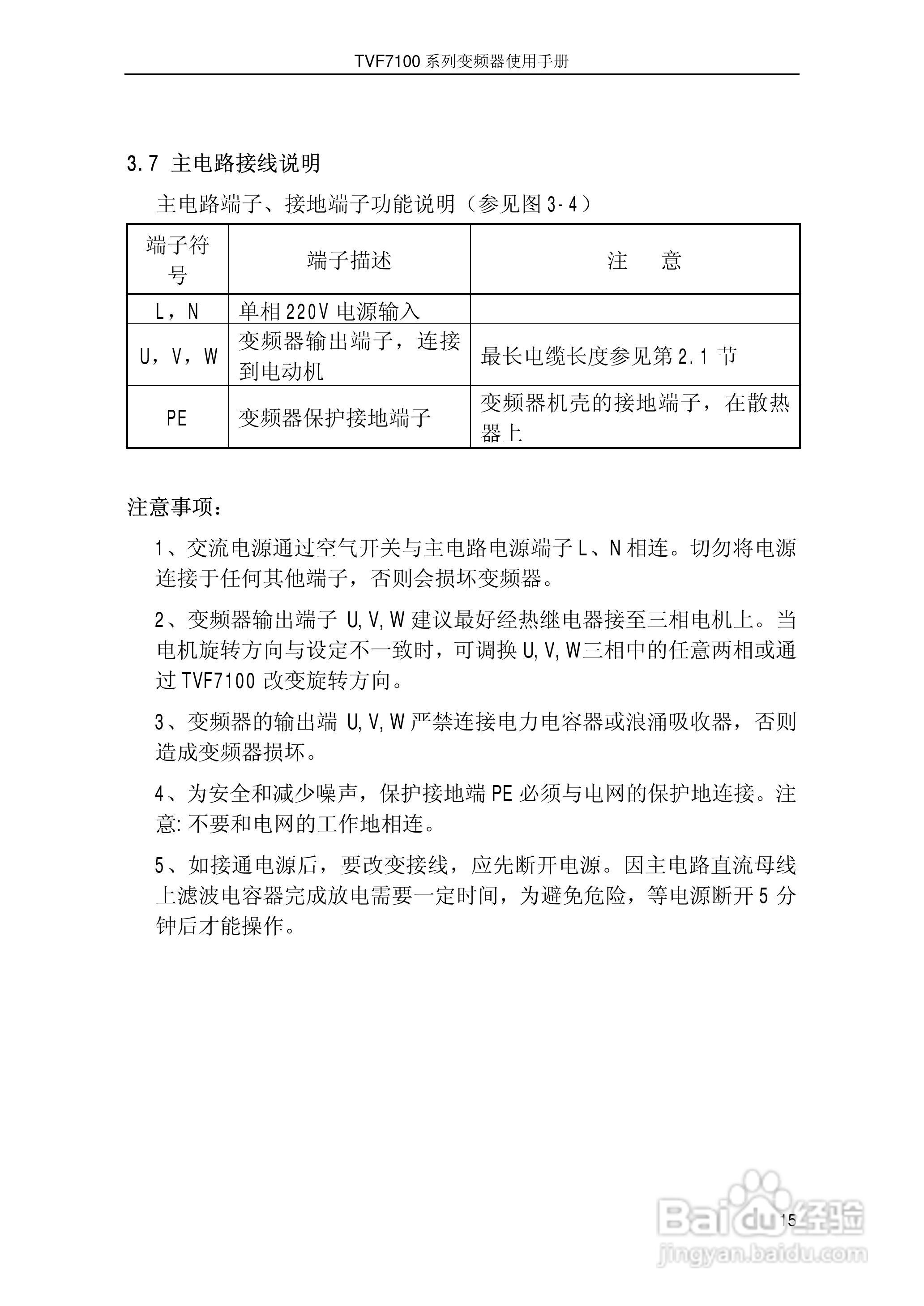 时代TVF7100-0015型变频器说明书:[2]