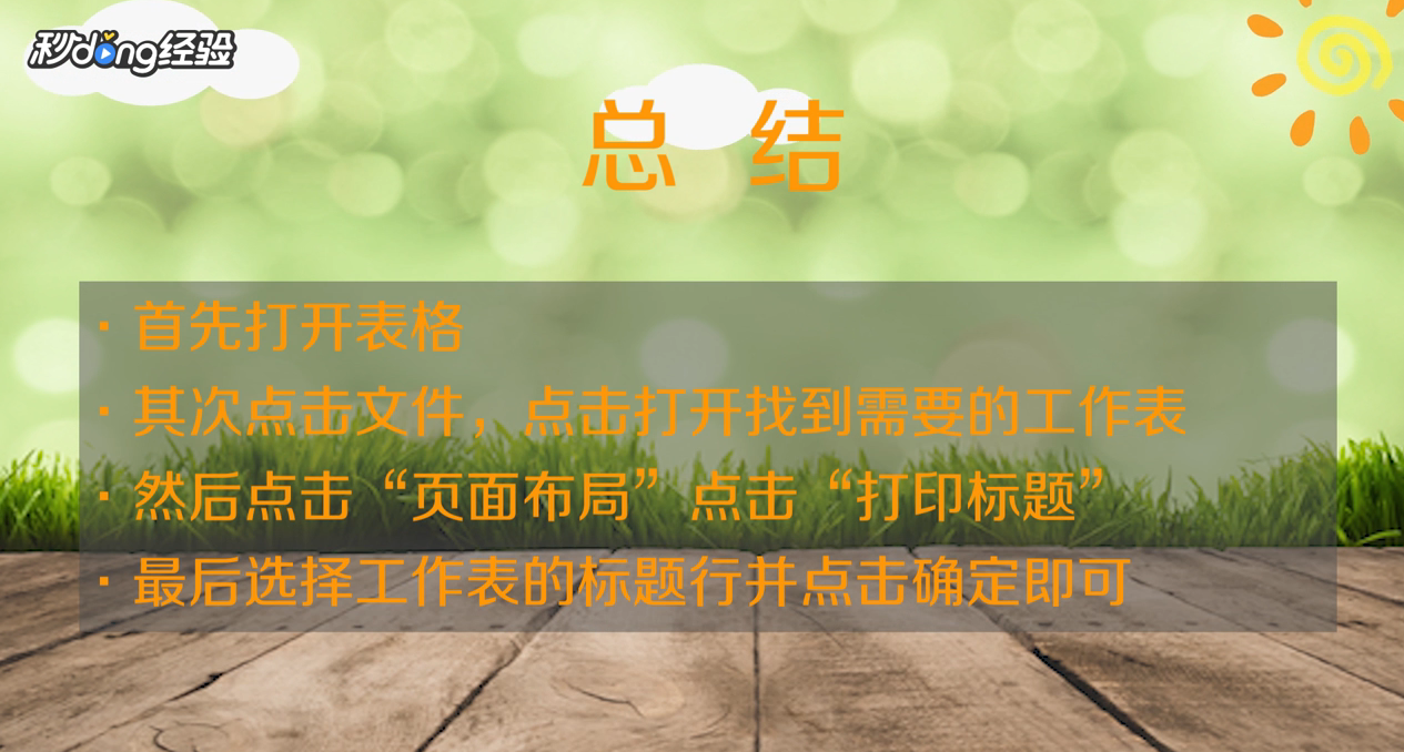 打印文件怎样每页都有标题
