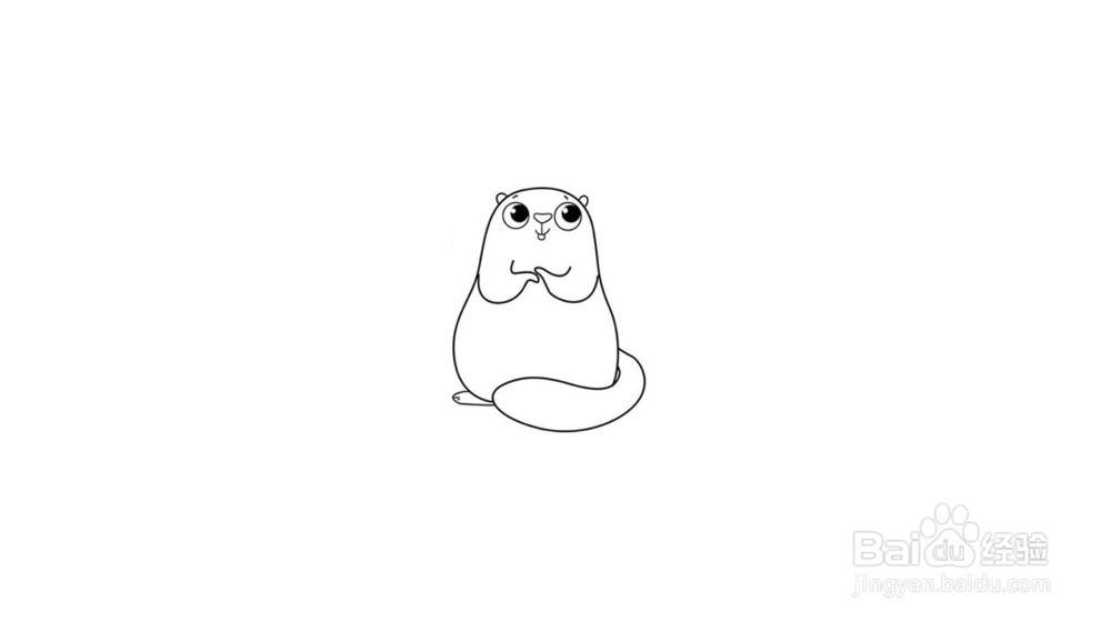 土拔鼠简笔画教程