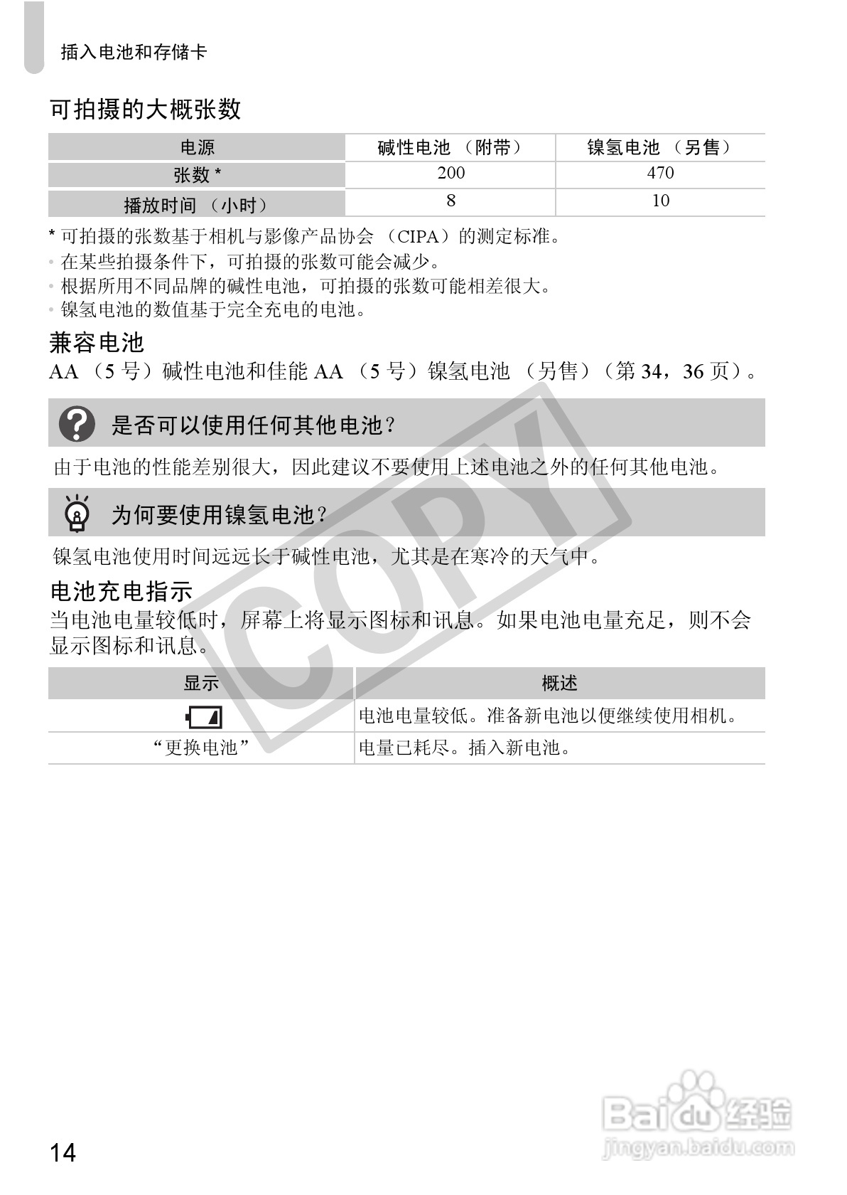 佳能PowerShot A480数码相机使用说明书:[2]