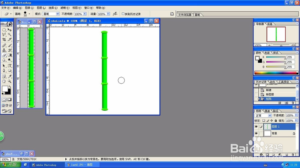 Photoshop绘制竹子