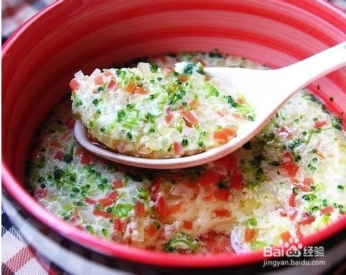 蔬菜与蒸蛋完美结合-给宝宝简单营养的味道