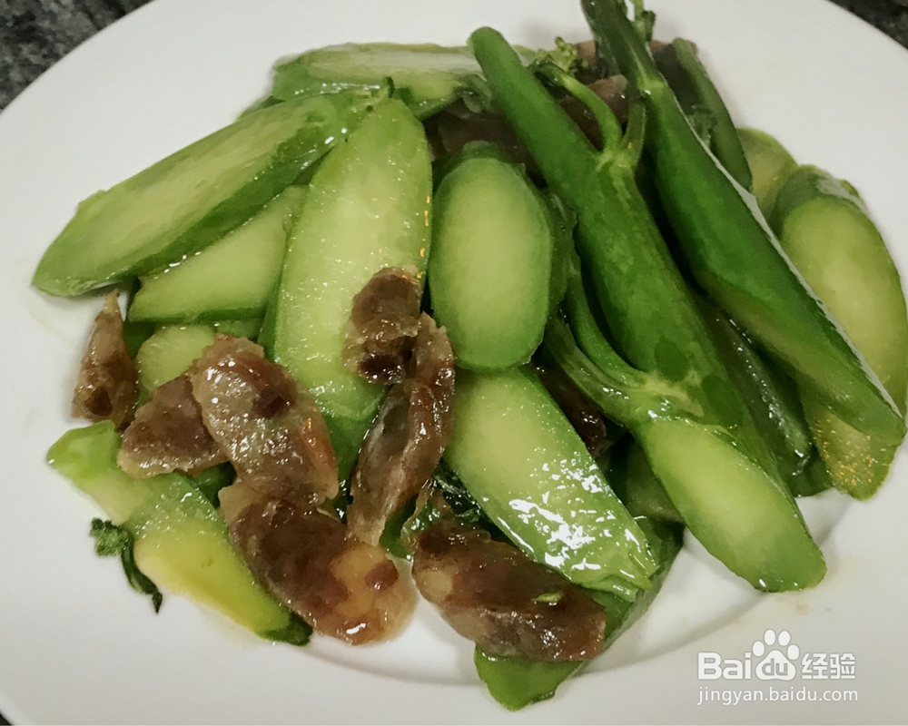 营养美味的腊肠腊肉芥蓝