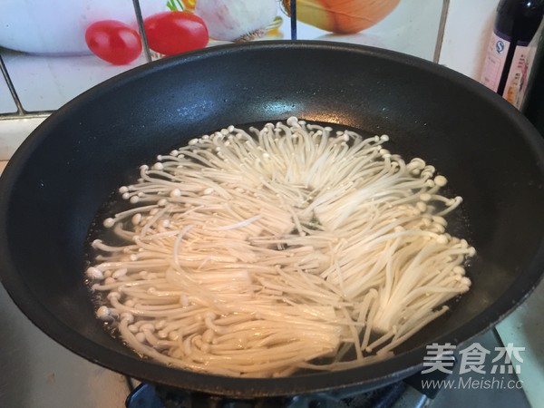 白灼芥蓝金针菇