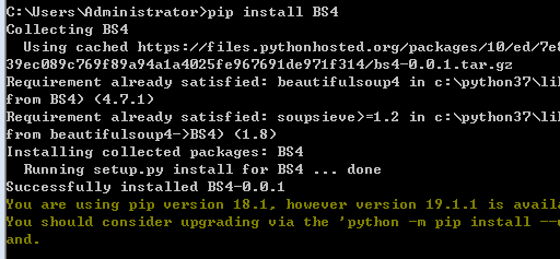 python爬虫BeautifulSoup的简单使用