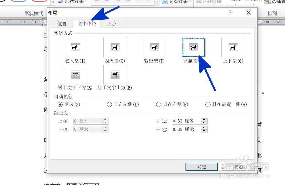 WORD中如何设置图片和文字的布局样式