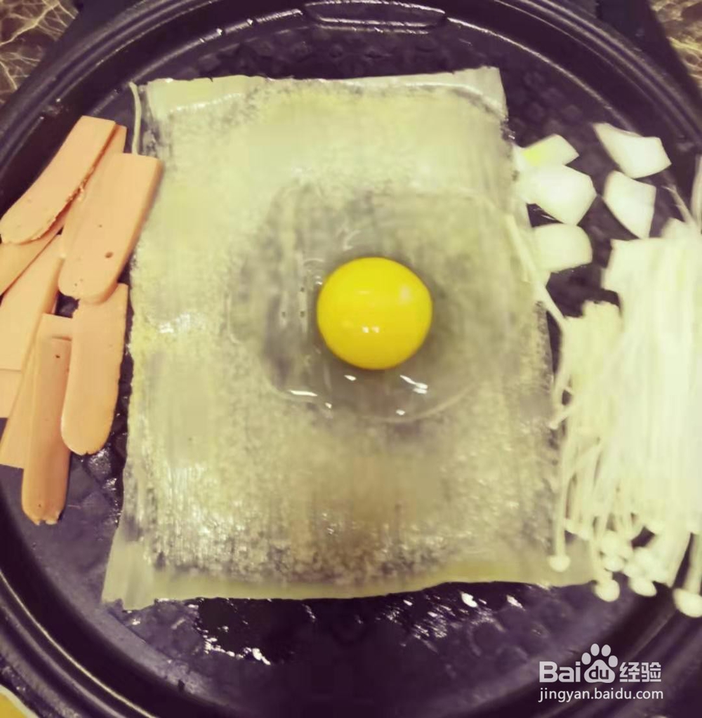 用饼铛自制烤冷面