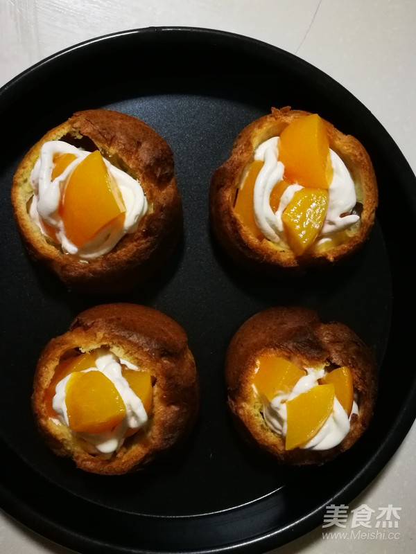 【奶油黄桃泡芙】舌尖上的清爽香甜