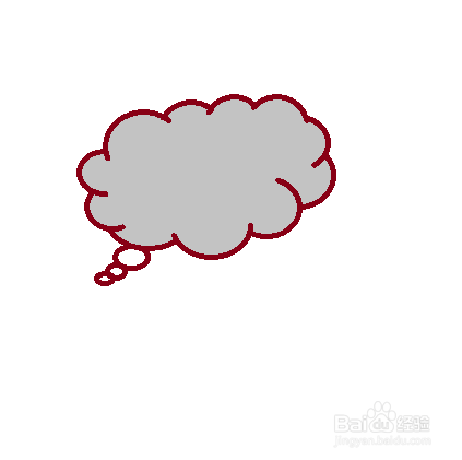 怎样用画笔软件画一个填充颜色的云朵图案