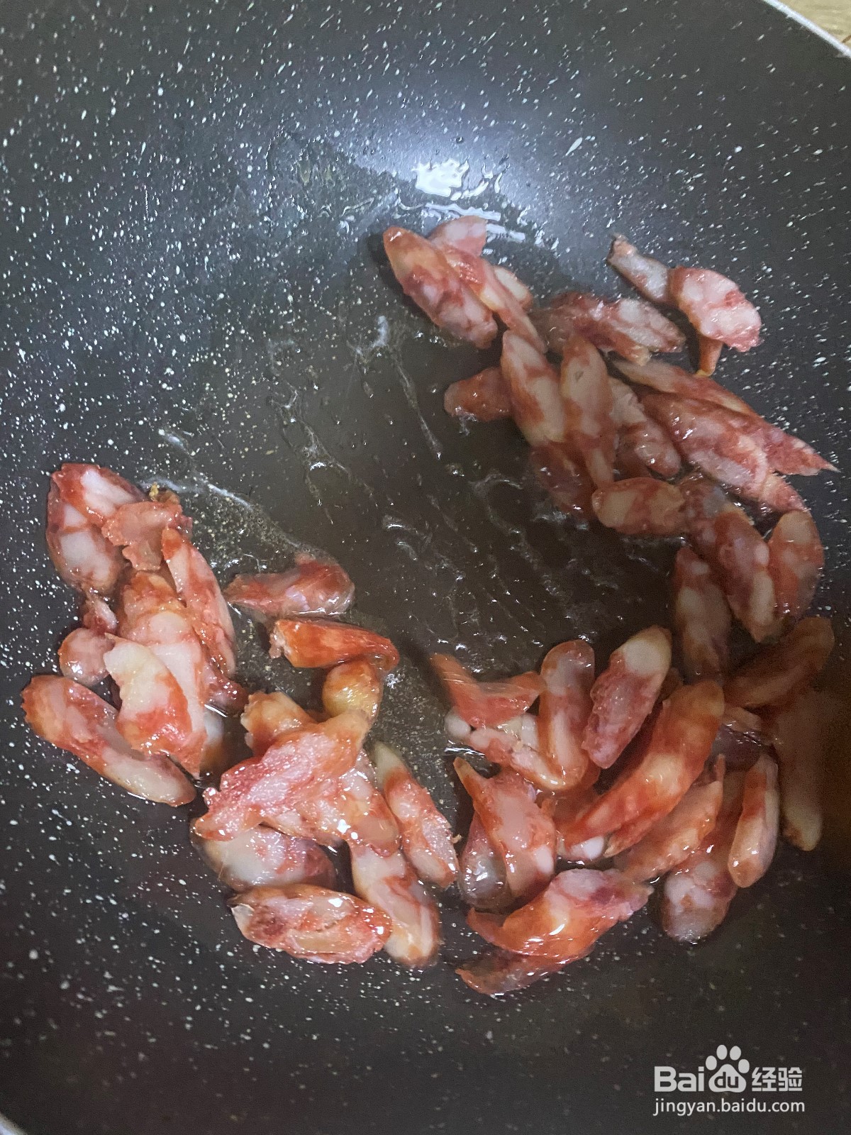 家常菜—-腊肠炒蒜苗