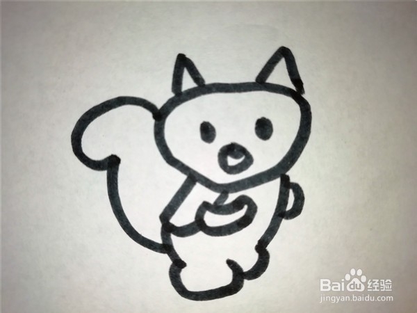 怎么样画简笔画小松鼠