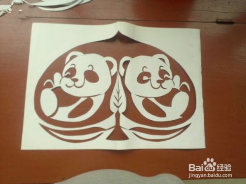 熊猫宝宝剪纸