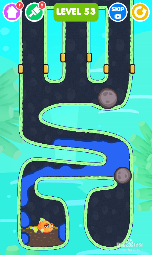 怎样通过Save The Fish的LEVEL 53