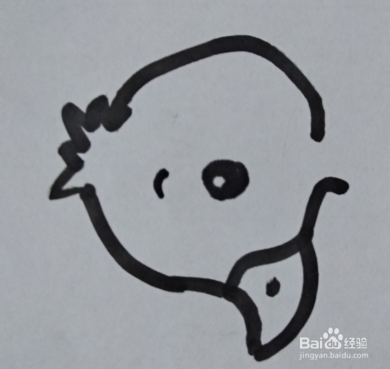 怎么画小鸭子的儿童画