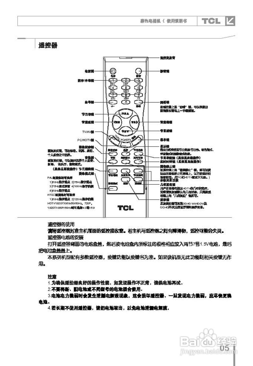 TCL王牌HD31181彩电使用说明书