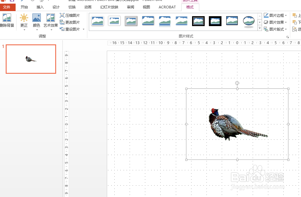 PPT删除图片背景