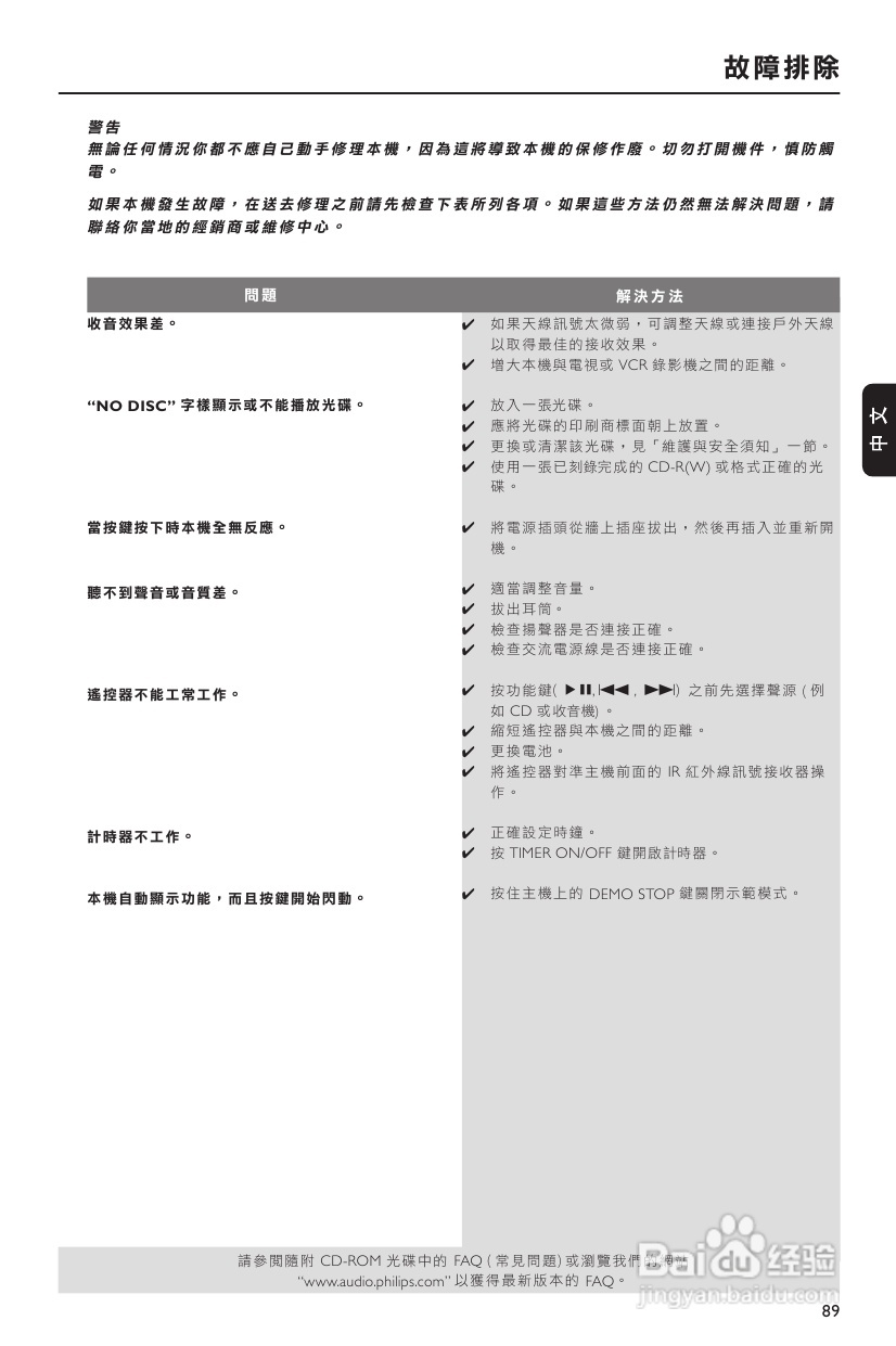 飞利浦 FWM570音响使用说明:[2]