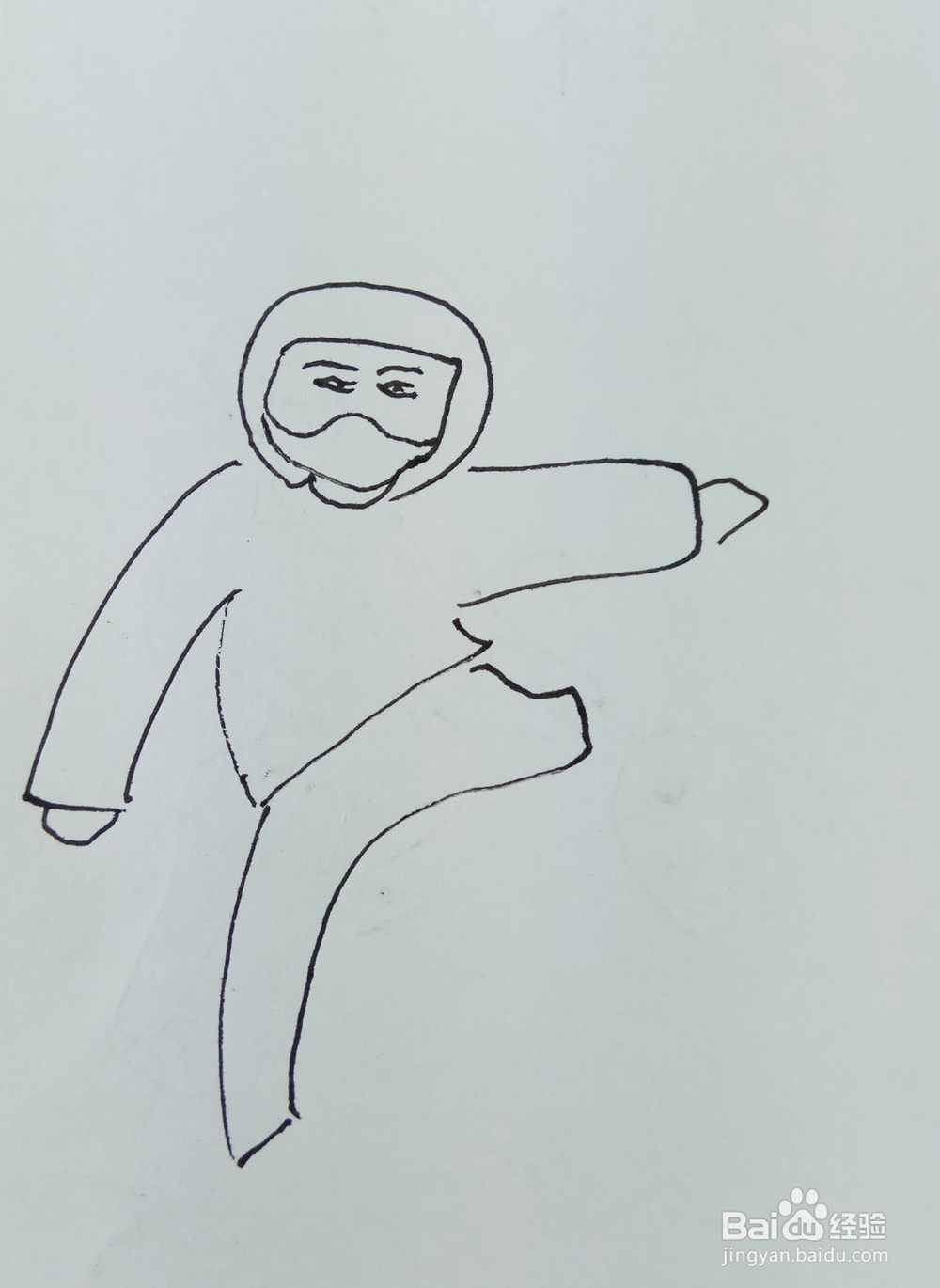 怎样画简笔画“带头盔的小孩”