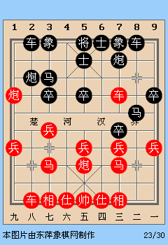 象棋开局之红五九炮黑外肋马型（红边炮出击）