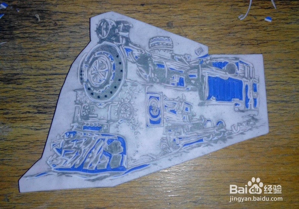 手工橡皮章之火车橡皮章