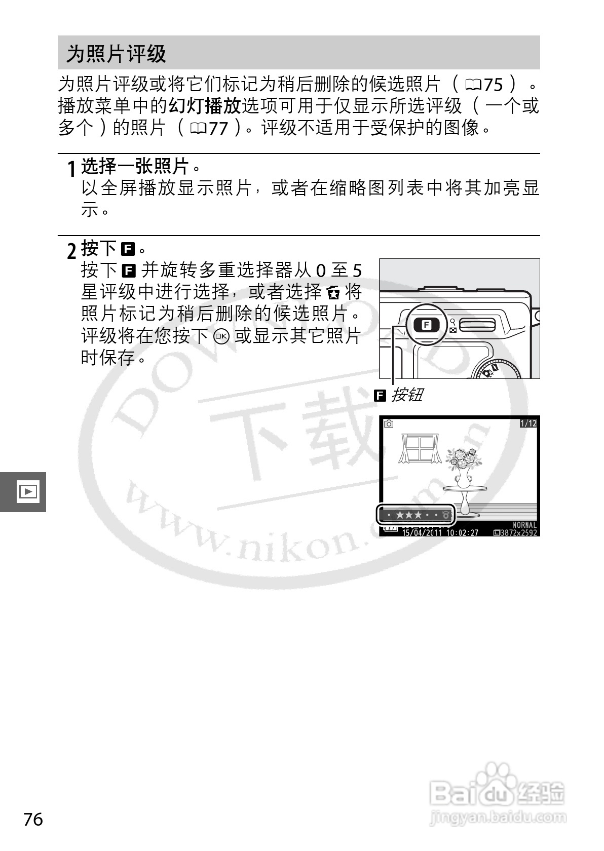 尼康Nikon 1 V1数码相机使用说明书:[10]