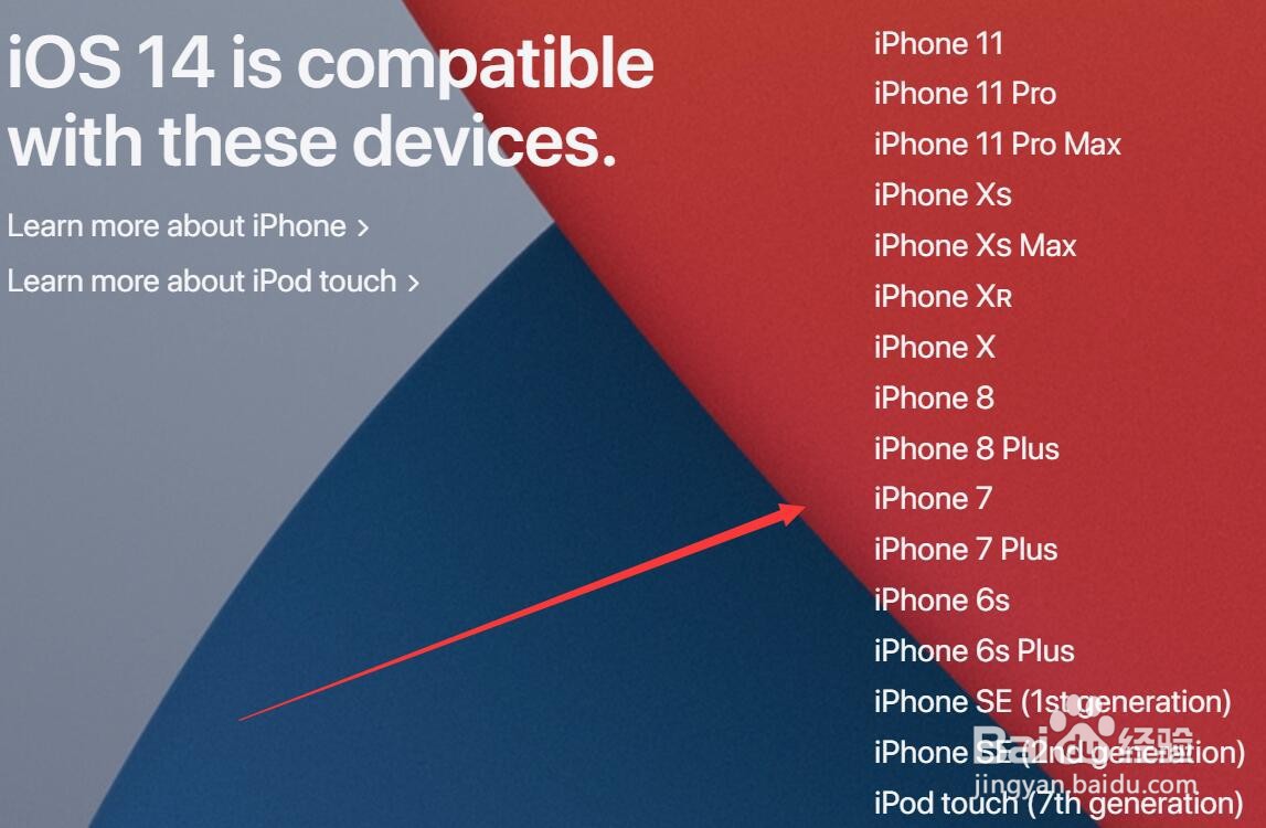 ios14支持手机型号