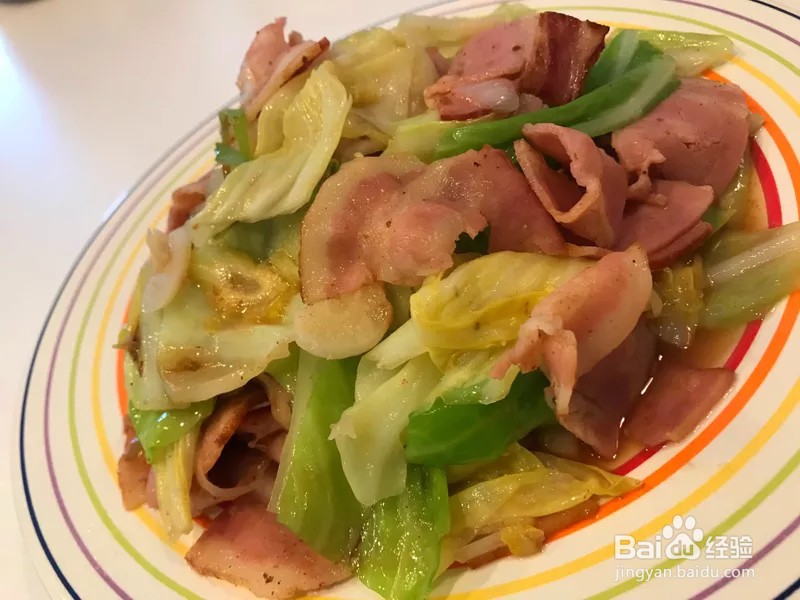 好吃的培根炒包心菜