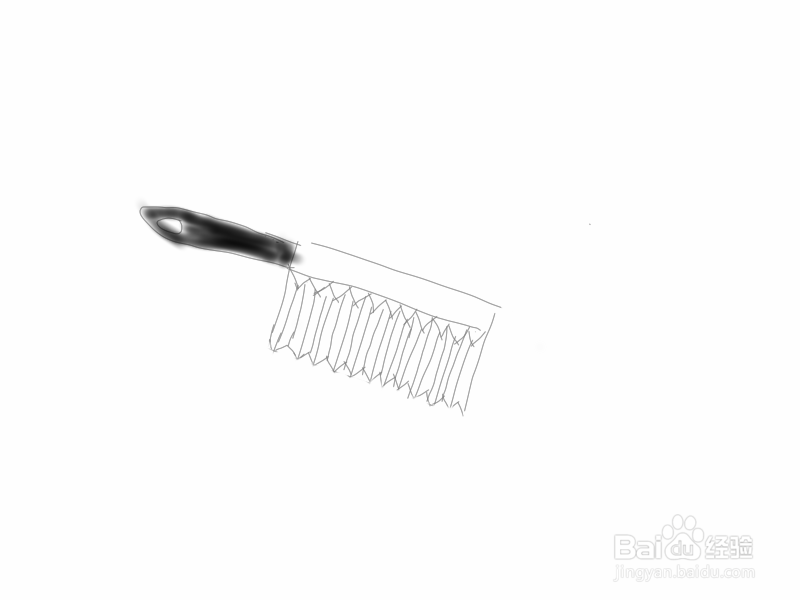 手绘涂鸦系列之怎样画切土豆条用的厨具波浪刀