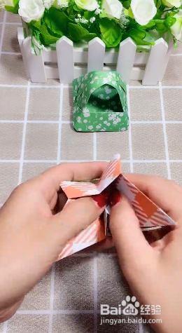 如何用折纸制作花提篮