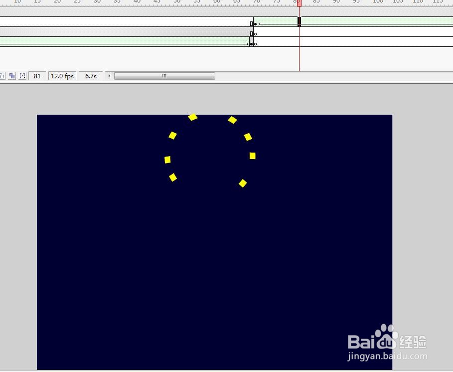 flash绘制一个烟花散开的效果