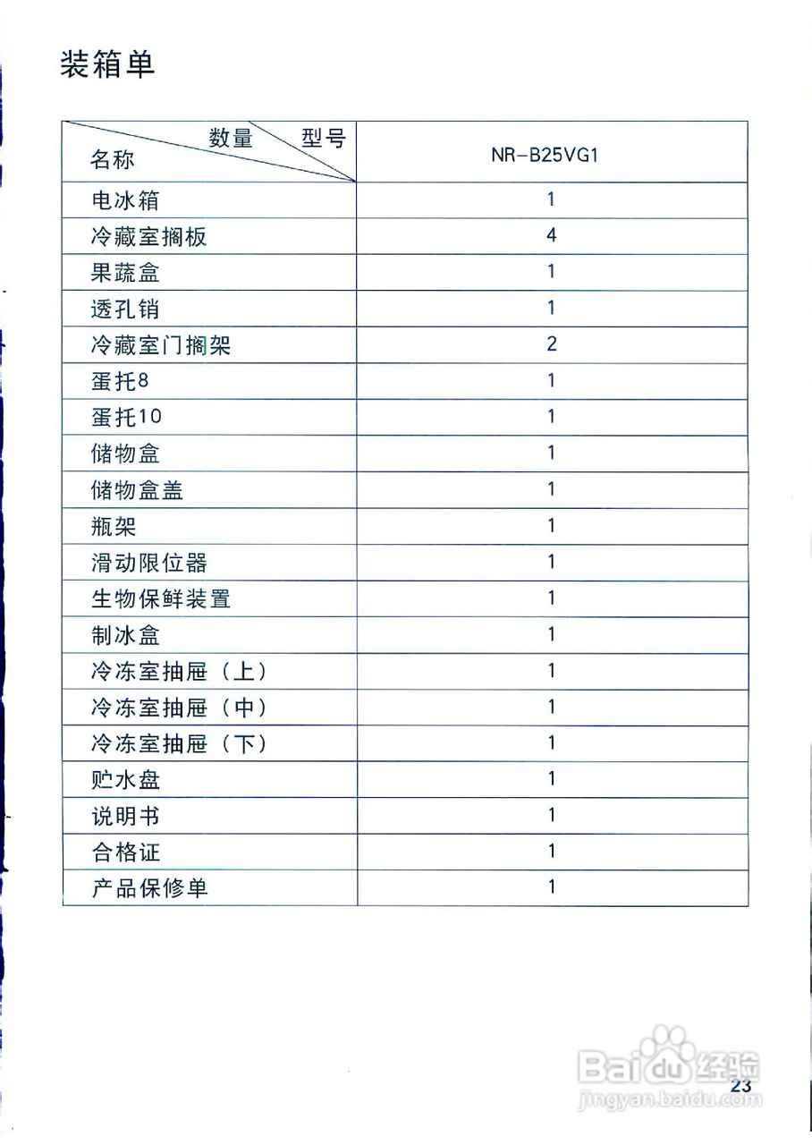 松下NR-B25VG1冰箱使用说明书:[3]