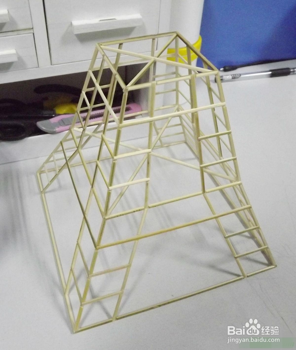 烧烤竹签如何DIY埃菲尔铁塔