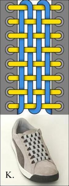 板鞋系鞋带方法图解