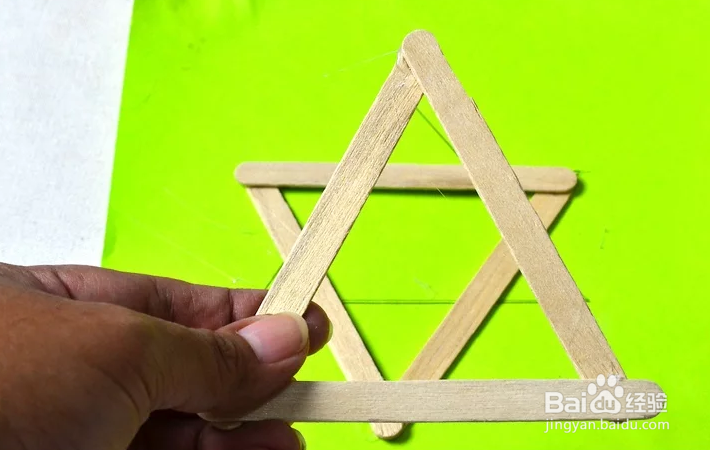怎么用冰棍制作六芒星