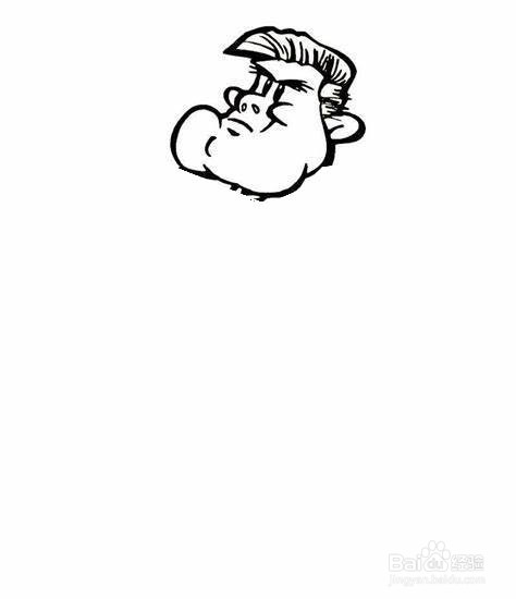 卡通肌肉男的简笔画