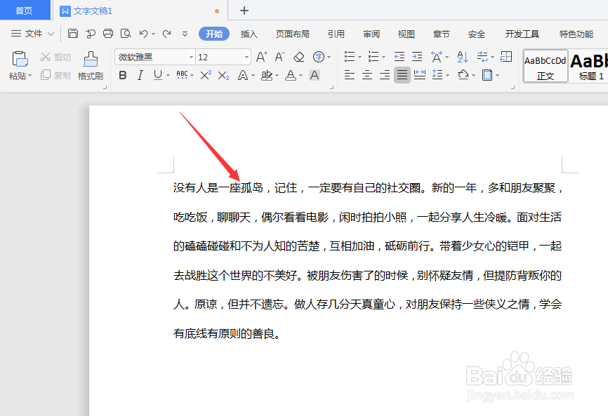 WPS文字文档中如何设置双行合一