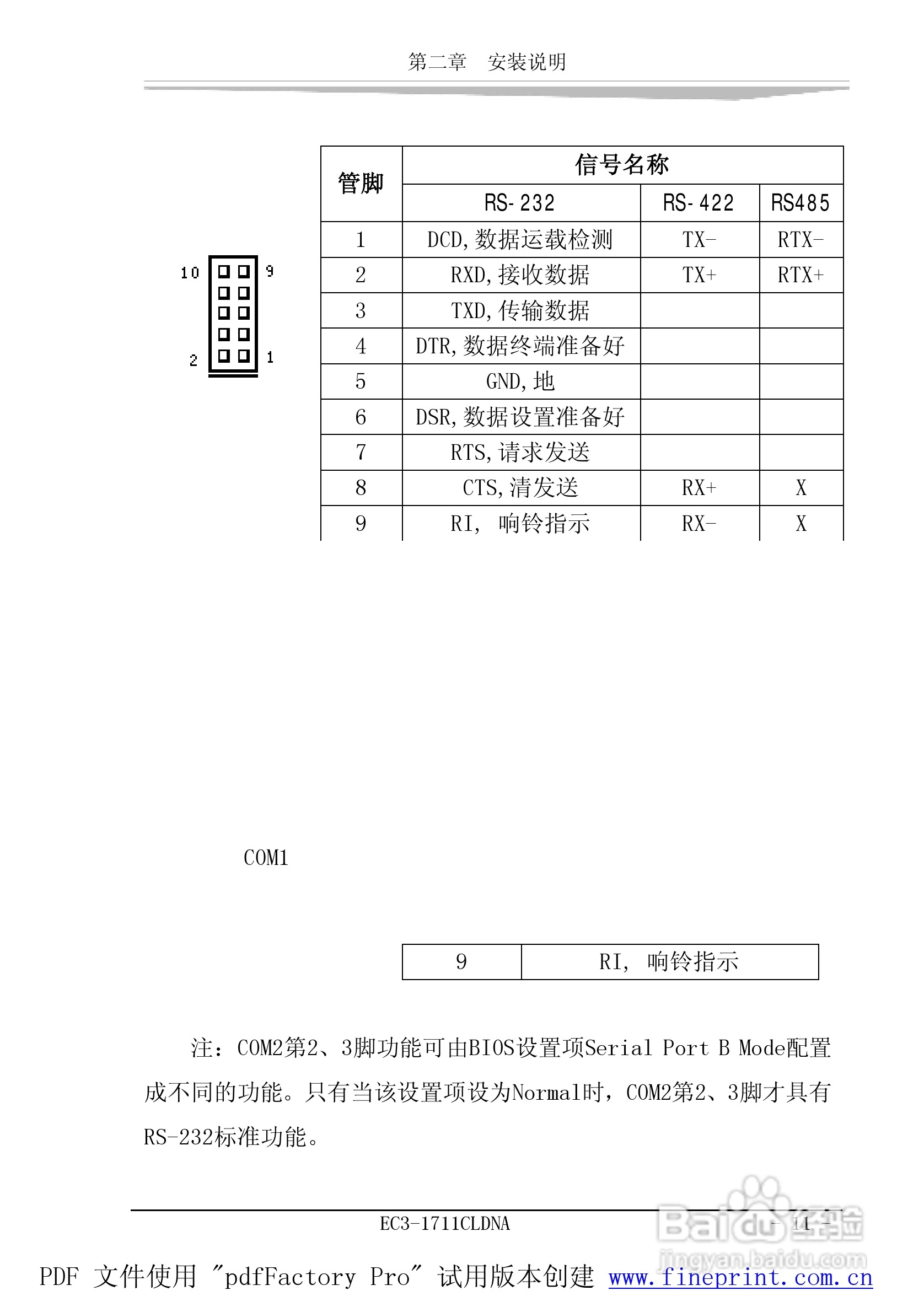 研祥EC3-1711CLDNA工业级CPU板卡说明书:[2]