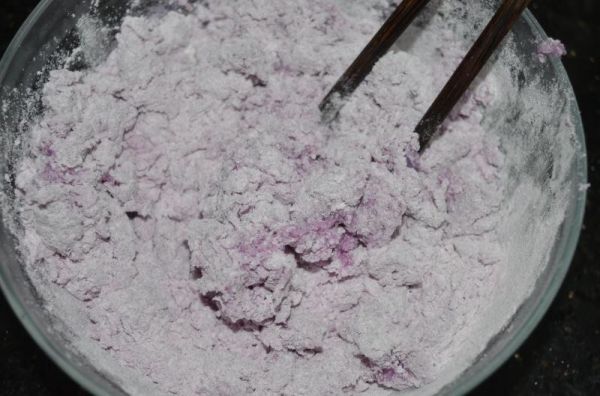 椰蓉燕麦馅紫薯汤圆