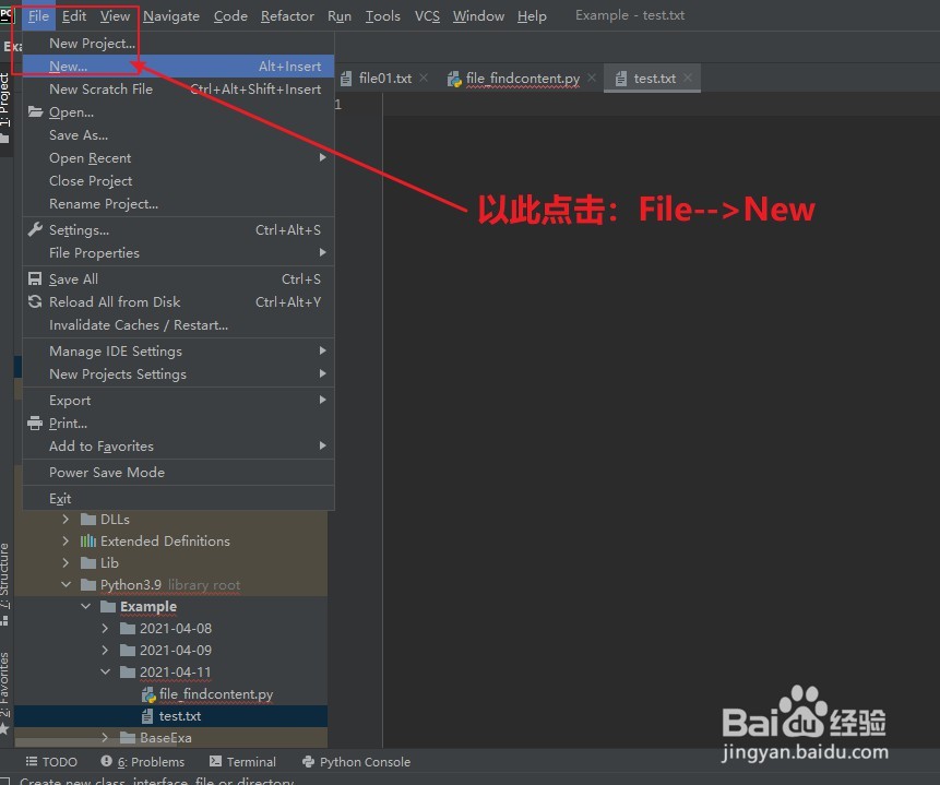 PyCharm:创建TXT文件有几种方法?