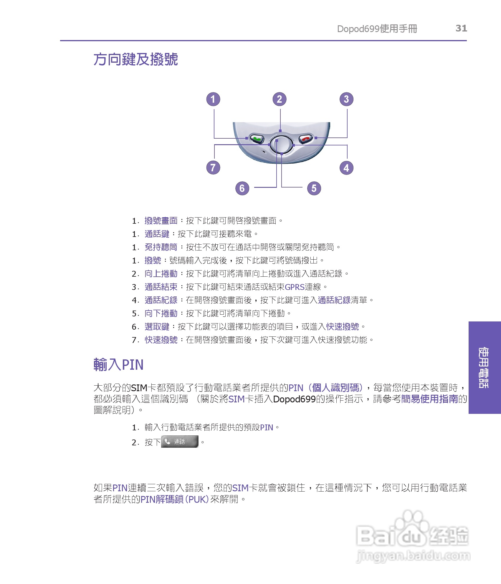多普达HTC Dopod 699手机使用说明书:[4]