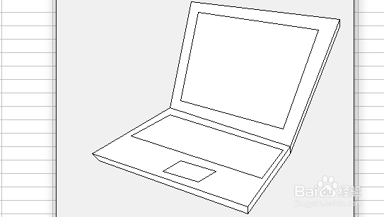 excel怎么画手提电脑