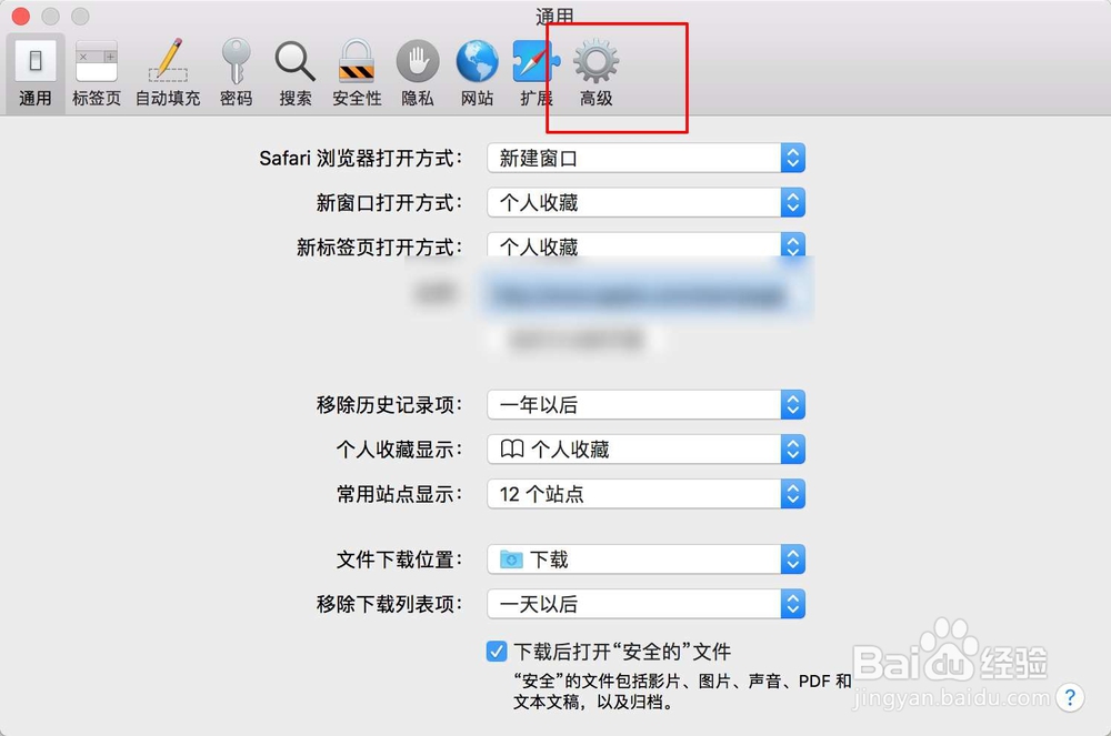 mac safari 浏览器如何显示完成的网站地址