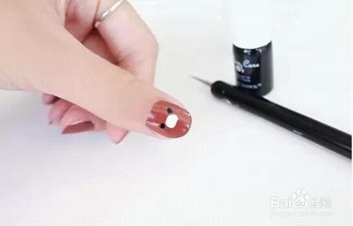 可爱的小熊美甲教程