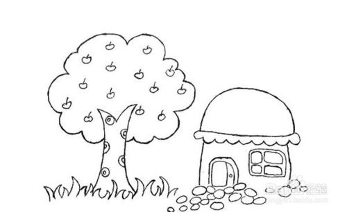 如何画果树的卡通简笔画教程