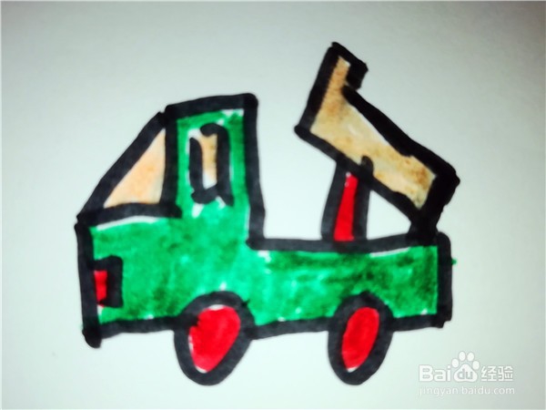 怎么样用简笔画画卡通卡车