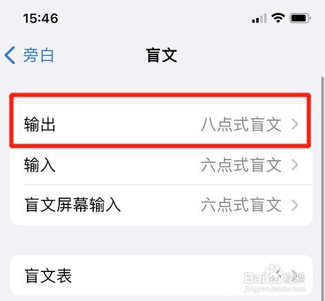 苹果手机旁白八点式盲文如何输出