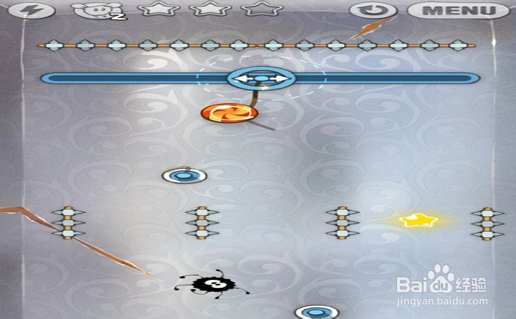 手机游戏割绳子level3-6、level3-7三星攻略